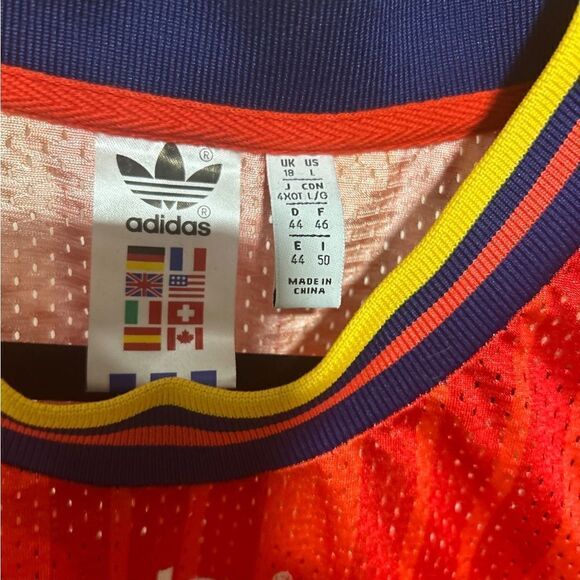 Adidas Originals Red Spain 15 Mesh Jersey Dress - Picture 6 of 10